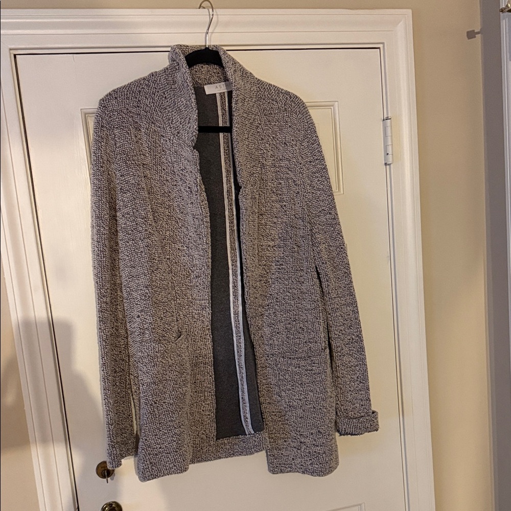 Astr Women's Gray Open-Front Blazer